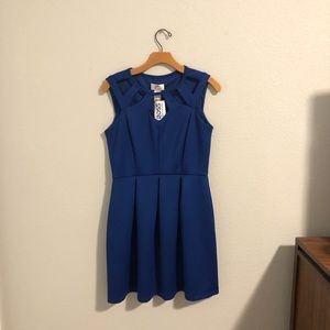 Blue Dress with Cutouts